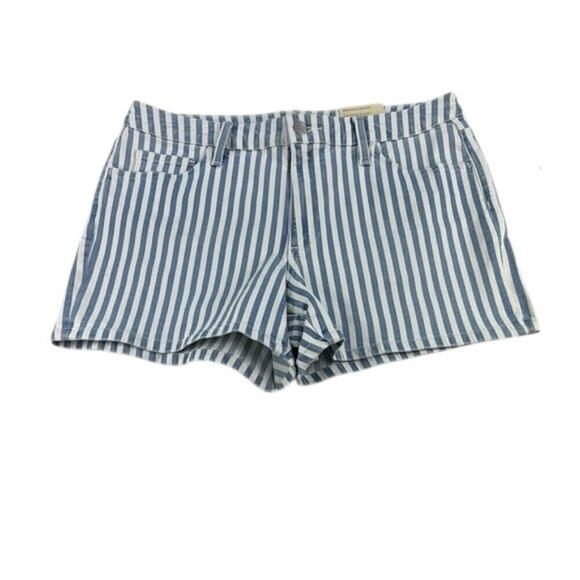 Universal Thread Pants - Universal Thread Shorts Midi Blue and White Stripe High Rise Women's Size 12